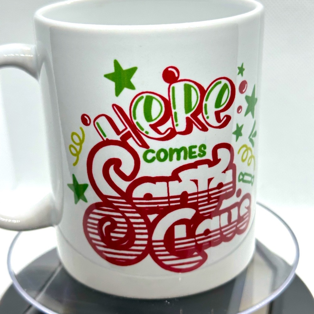 Double-Sided ‘Cookies for Santa’ & ‘Here Comes Santa Claus’ Christmas Mug